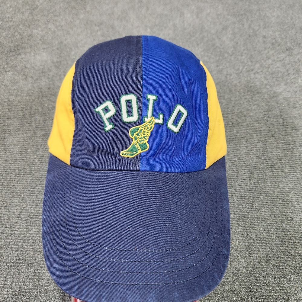 Polo Ralph Lauren Hat P Wing Long Bill 4 Panel Fitted L/XL Stadium Multi Color